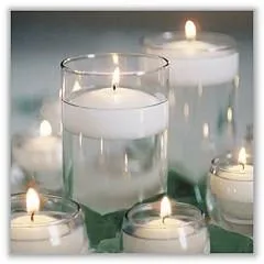 Long Lasting Big Floating Candles Wedding Decor (4/pack) 3"