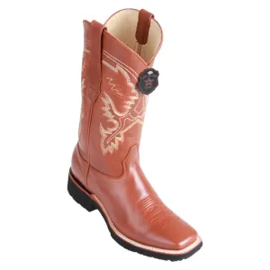 Los Altos Boots Mens #82E3851 Wide Square Toe | Genuine Pull Up Leather Boots | Color Honey