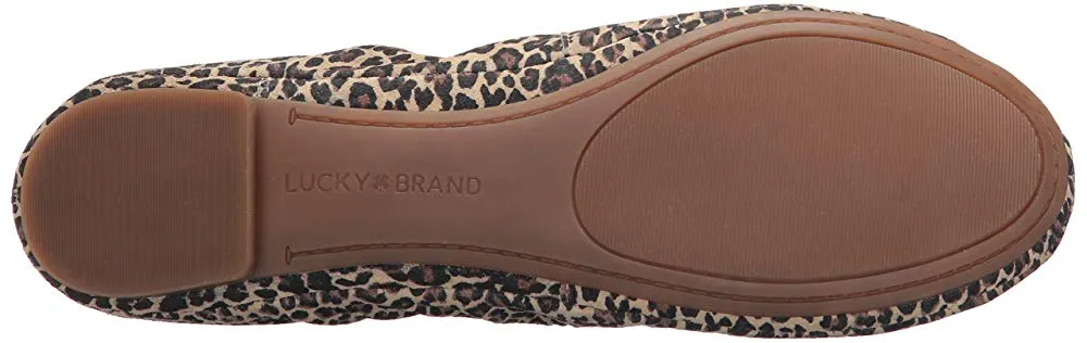 Lucky Brand Emmie Ballet Flat, Sesame Leopard (Women)