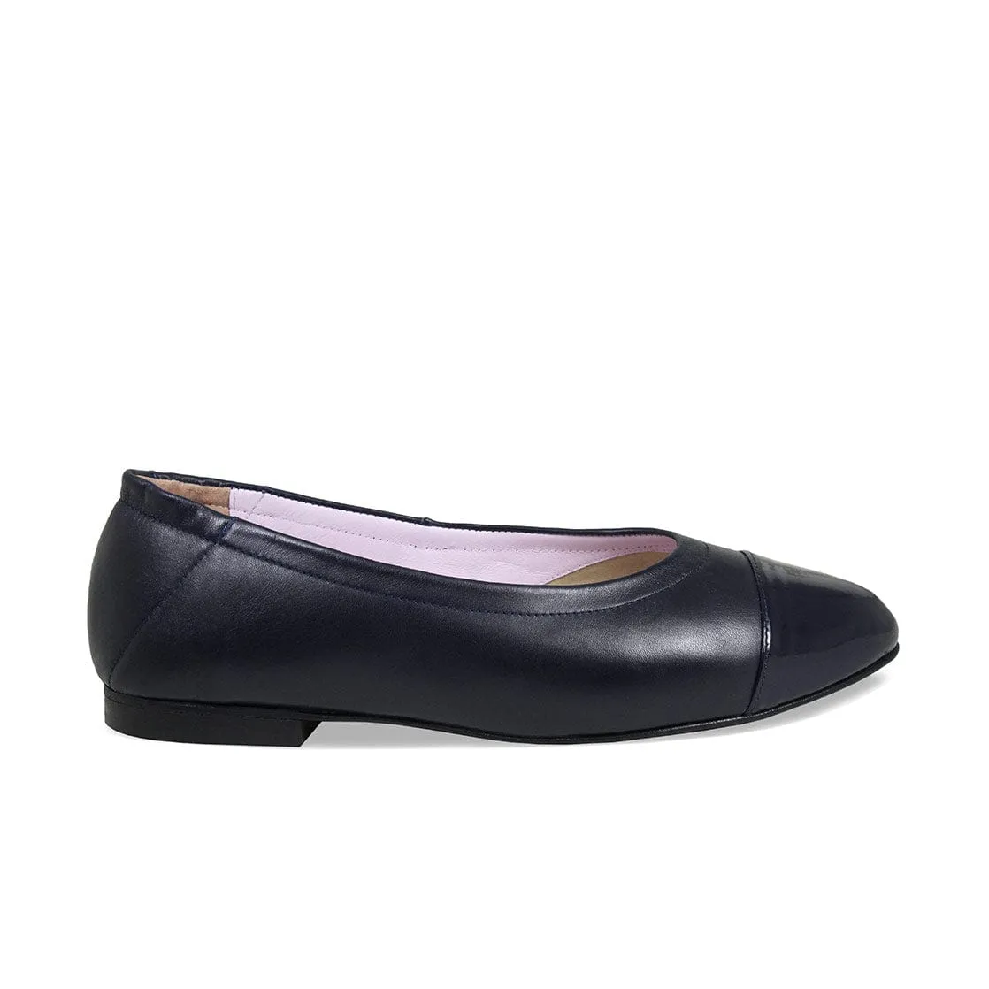 Luna: Navy Leather & Patent