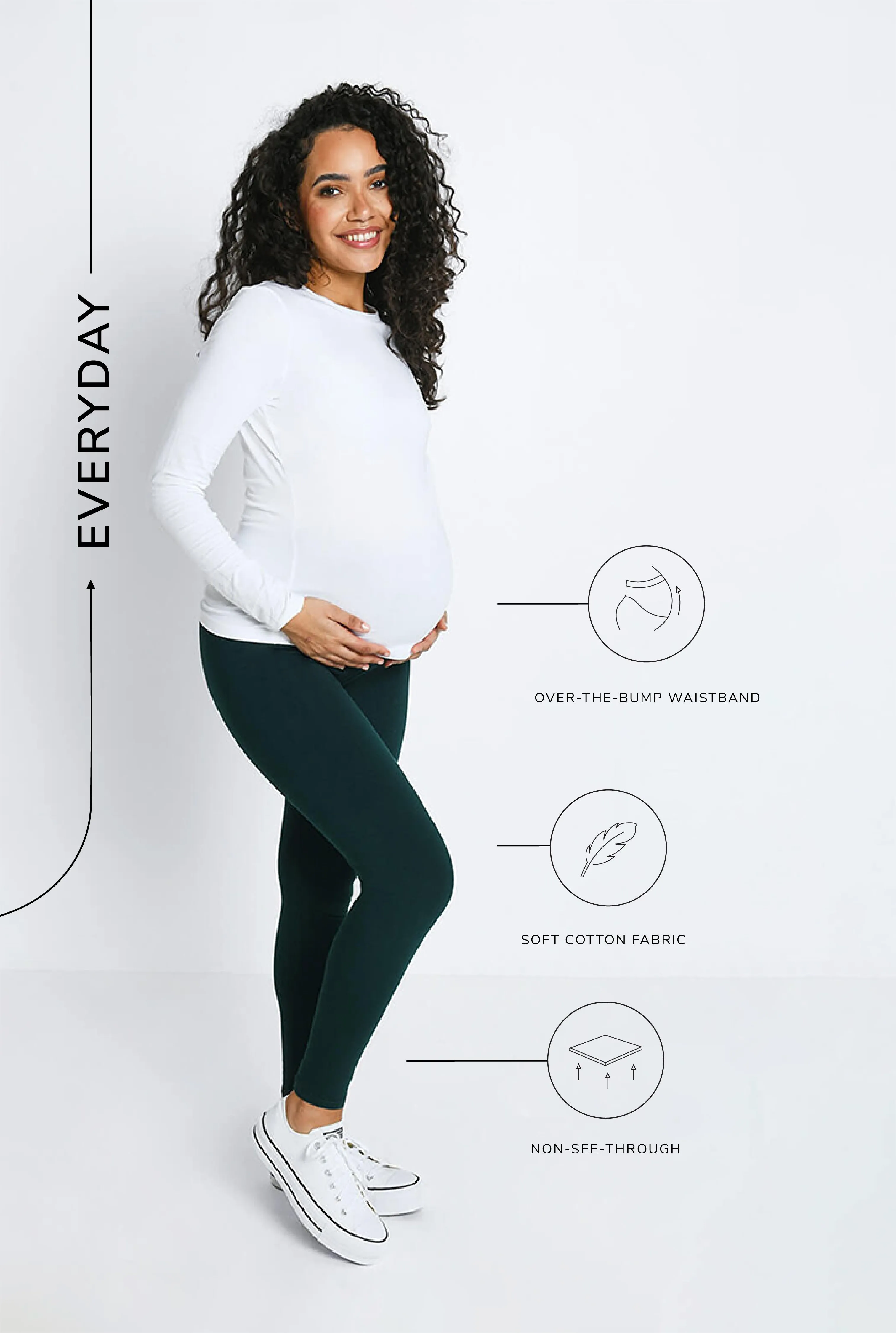 Maternity Everyday Leggings - Forest Green