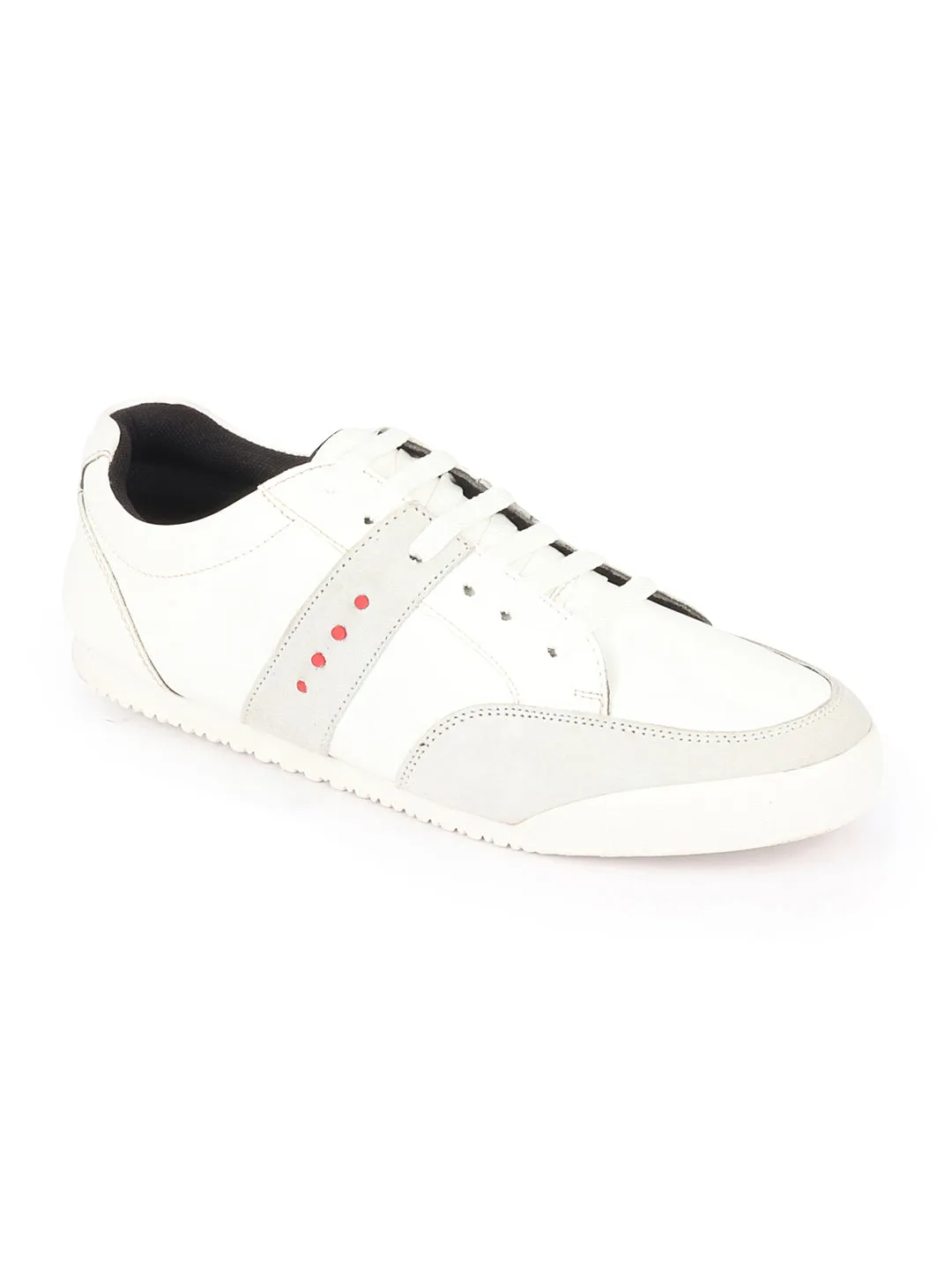 Men White Classic Super Light Upper Soft Suede Leather Strap Lace Up Sneakers Shoes