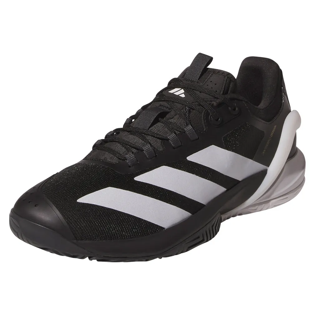 Men`s Adizero Cybersonic 2 Tennis Shoes Core Black and Carbon