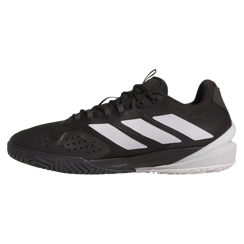 Men`s Adizero Cybersonic 2 Tennis Shoes Core Black and Carbon