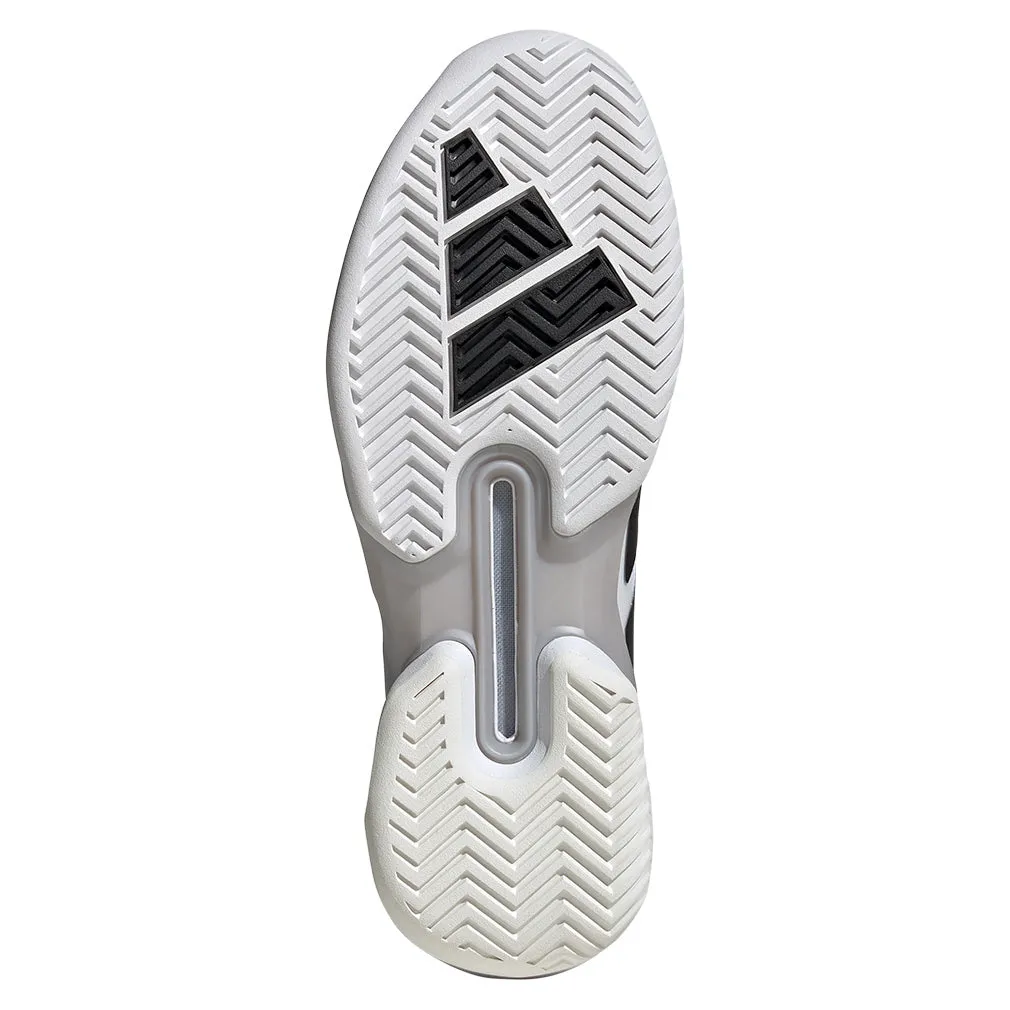 Men`s Adizero Ubersonic 5 Tennis Shoes White and Core Black