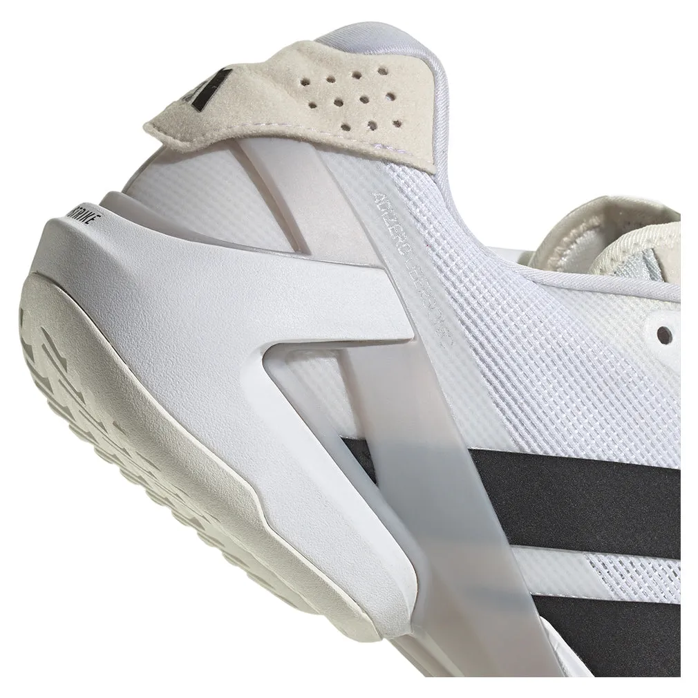 Men`s Adizero Ubersonic 5 Tennis Shoes White and Core Black