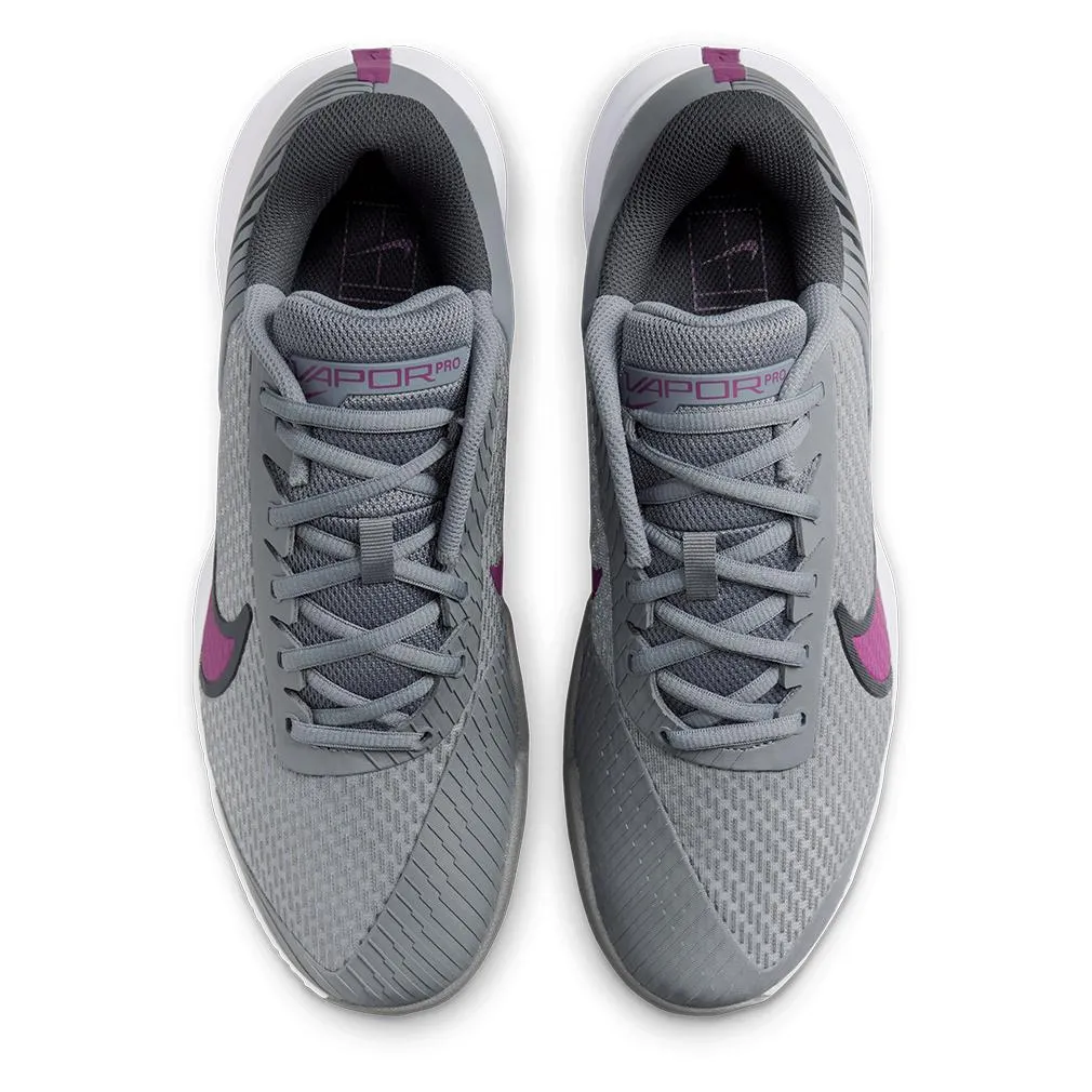 Mens Air Zoom Vapor Pro 2 Tennis Shoes Smoke Grey and Sangria