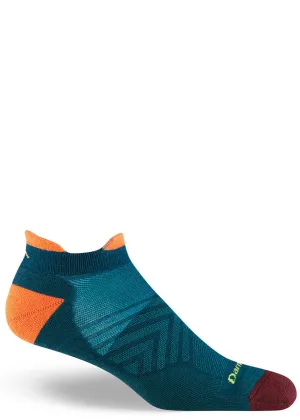 Men's Dark Teal Run Light Cushion Wool Ankle Socks