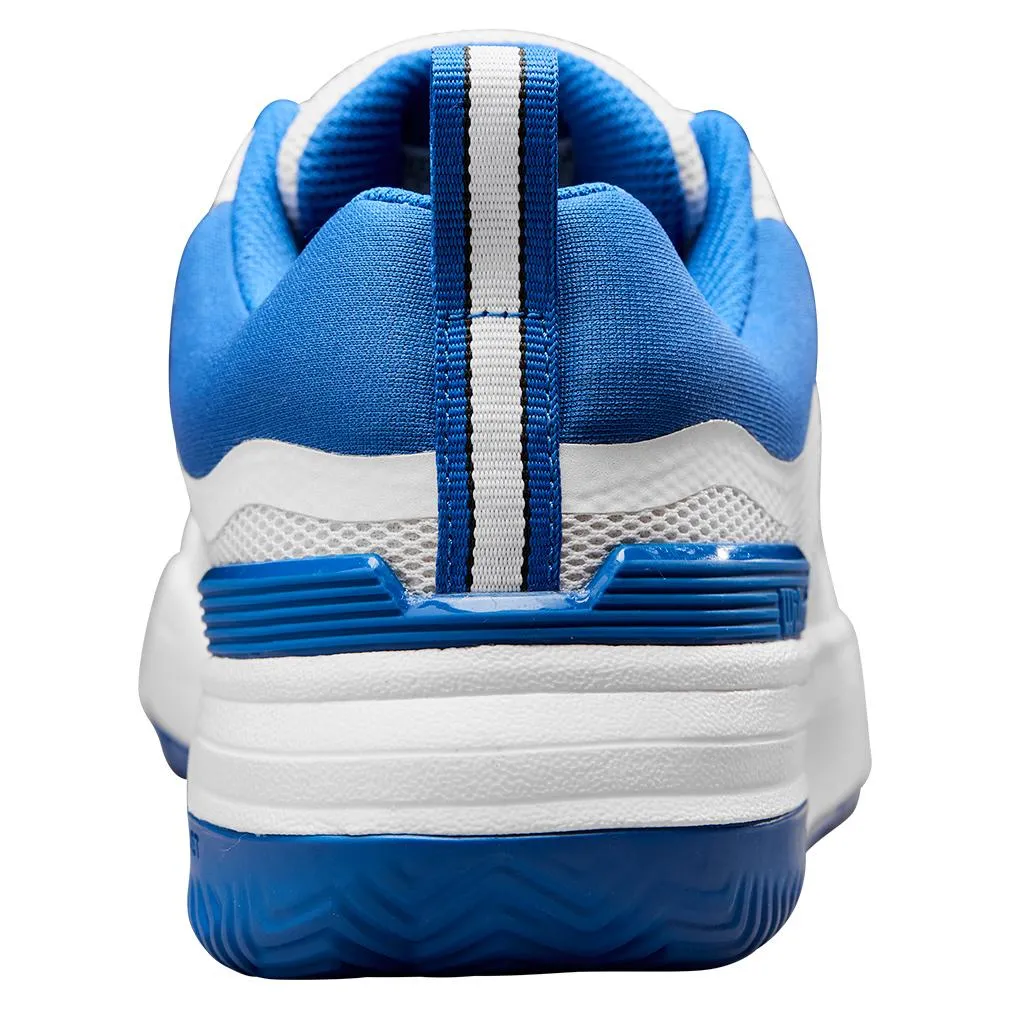 Men`s Pickle Pro Pickleball Shoes White and Deja Vu Blue