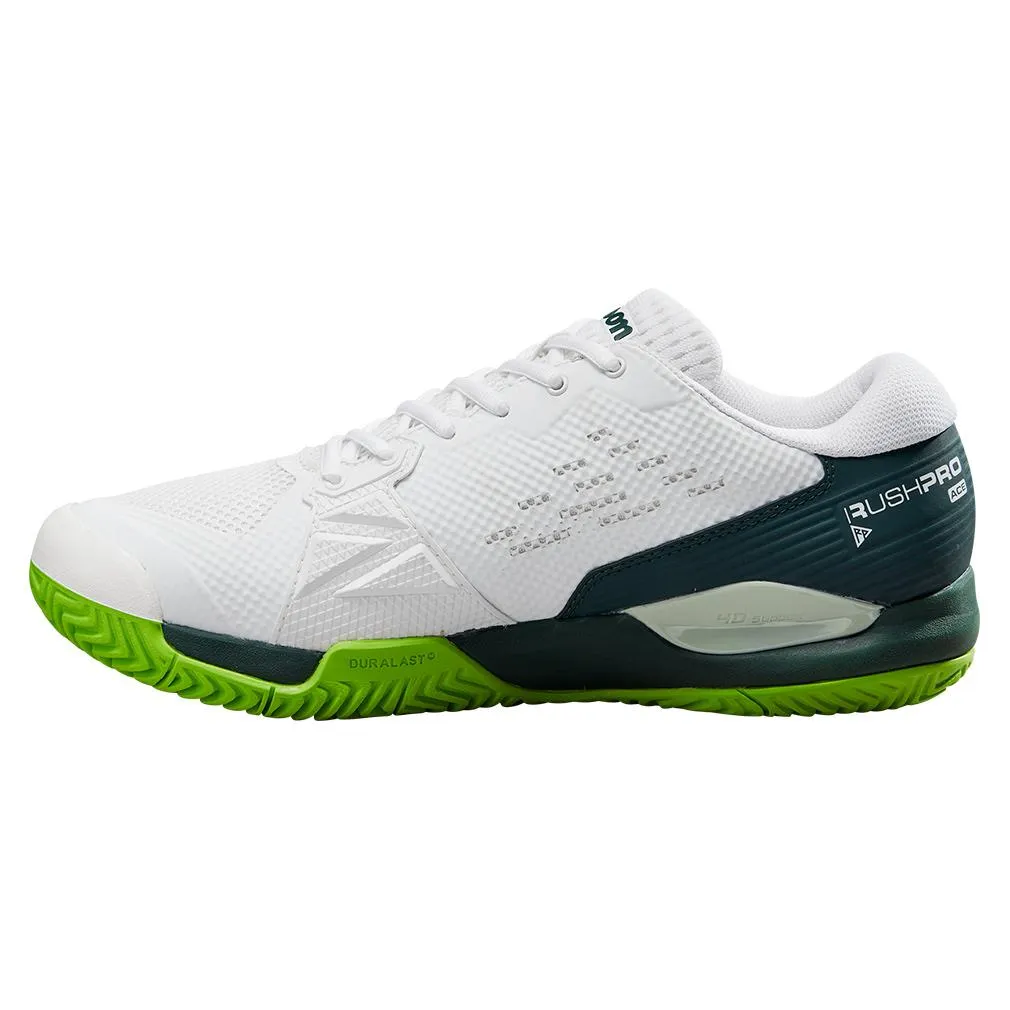 Men's Rush Pro Ace Wide Tennis Shoes White and Ponderosa