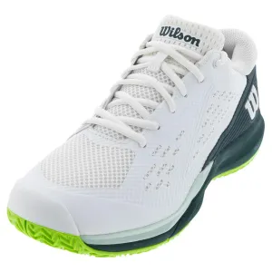 Men's Rush Pro Ace Wide Tennis Shoes White and Ponderosa