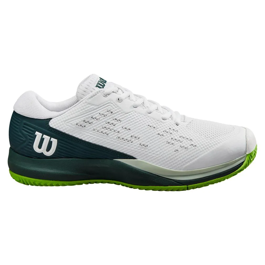 Men's Rush Pro Ace Wide Tennis Shoes White and Ponderosa