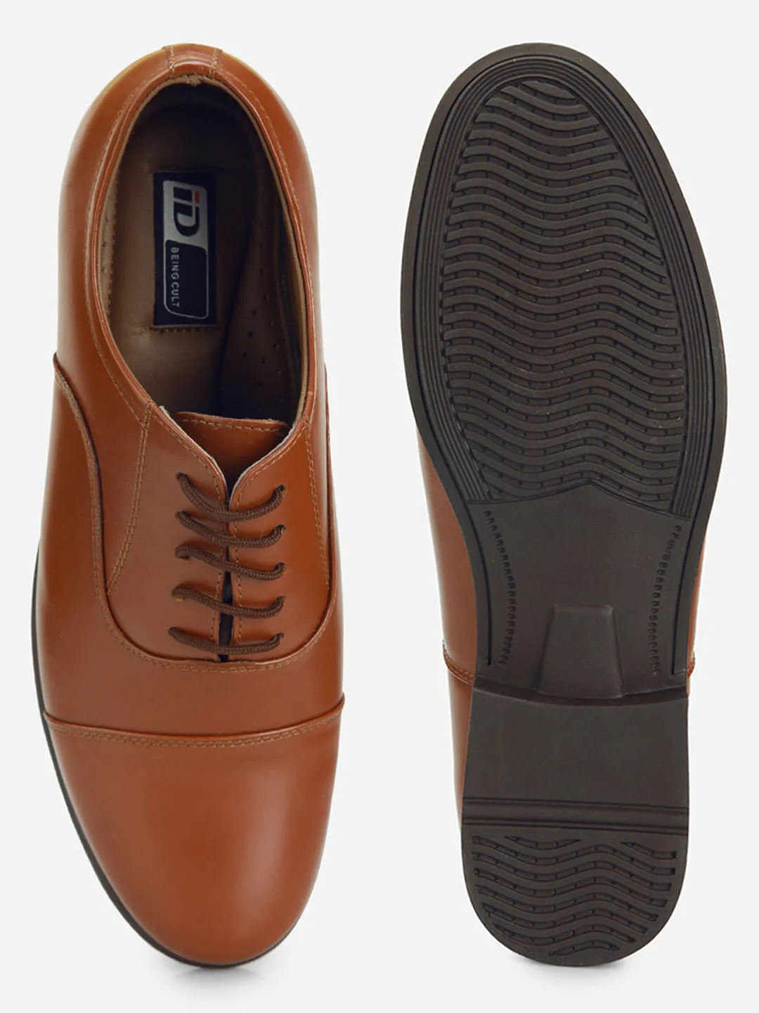 Men's Tan Regular Toe Derby Formal (ID2104)