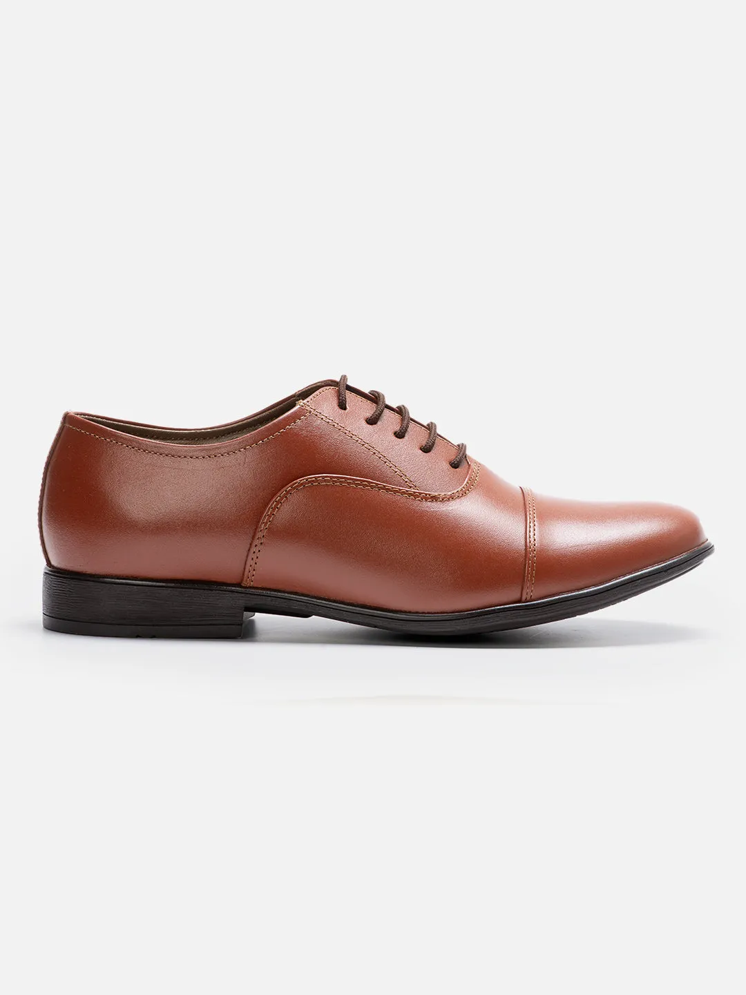 Men's Tan Regular Toe Derby Formal (ID2104)