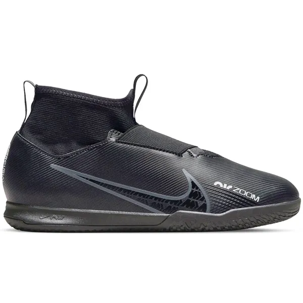 Nike Jr. Zoom Superfly 9 Academy IC Soccer Shoes (Black/Dark Smoke)