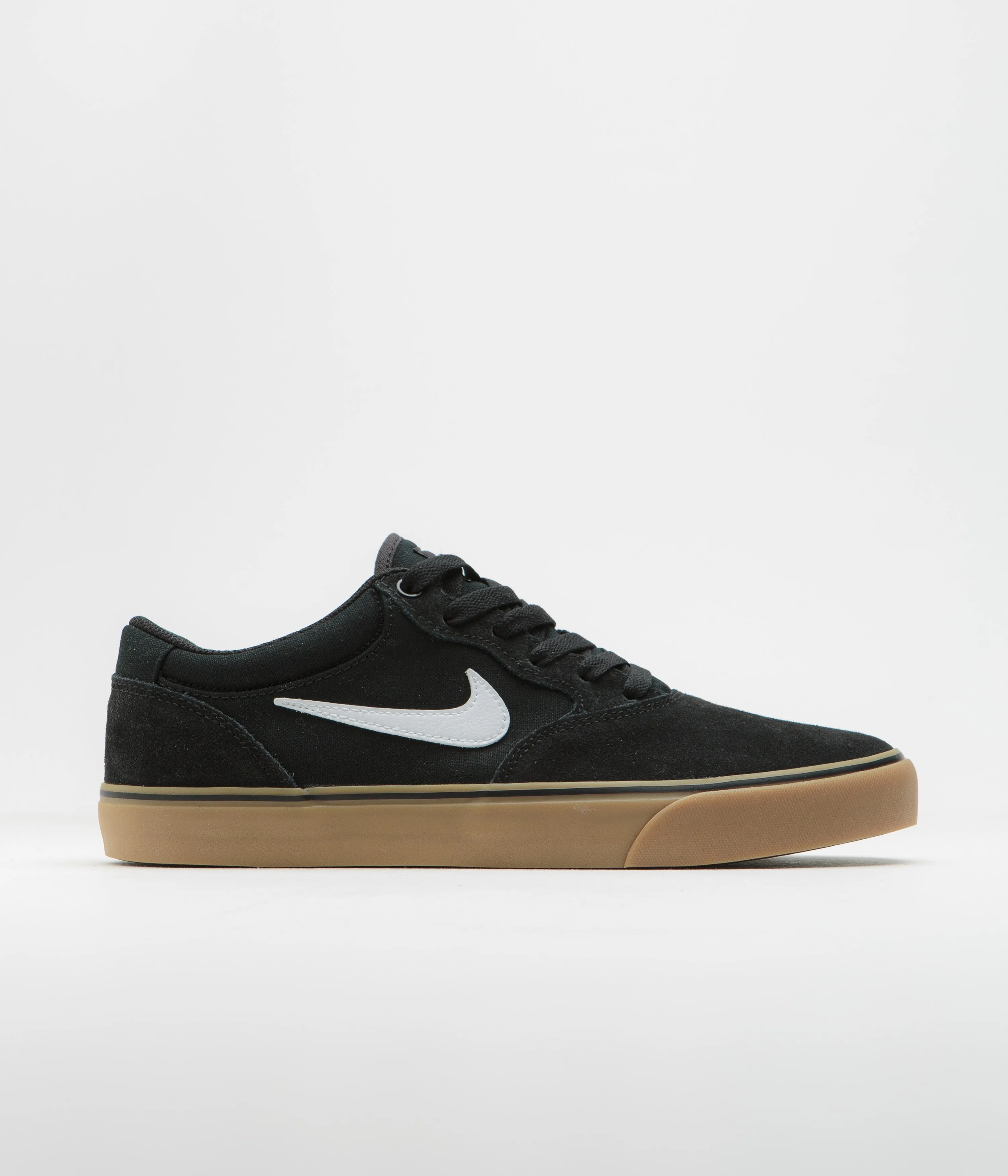 Nike SB Chron 2 Shoes - Black / White - Black - Gum Light Brown