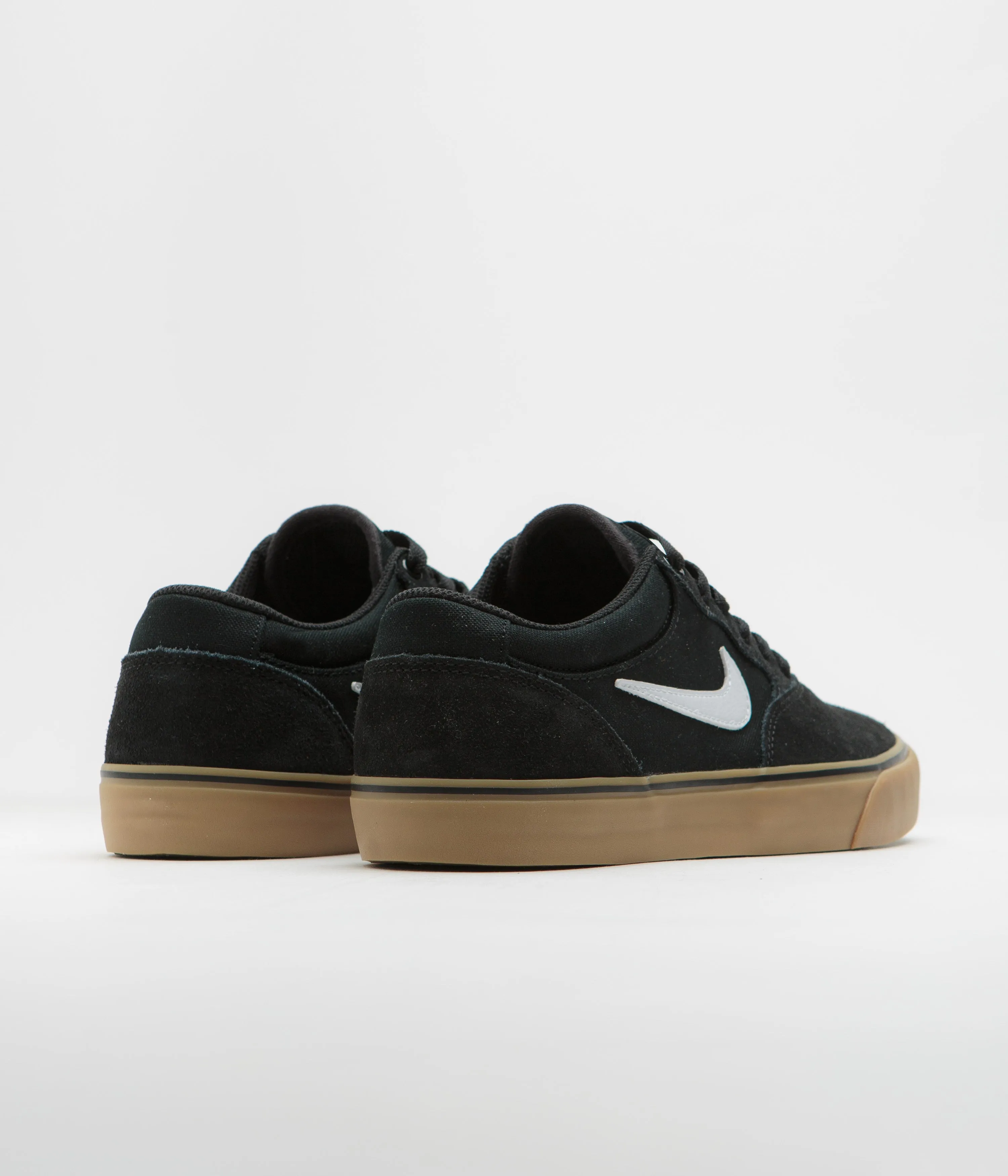 Nike SB Chron 2 Shoes - Black / White - Black - Gum Light Brown