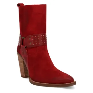 Online Exclusive | Dingo | Songbird Suede Bootie in Red ** PREORDER