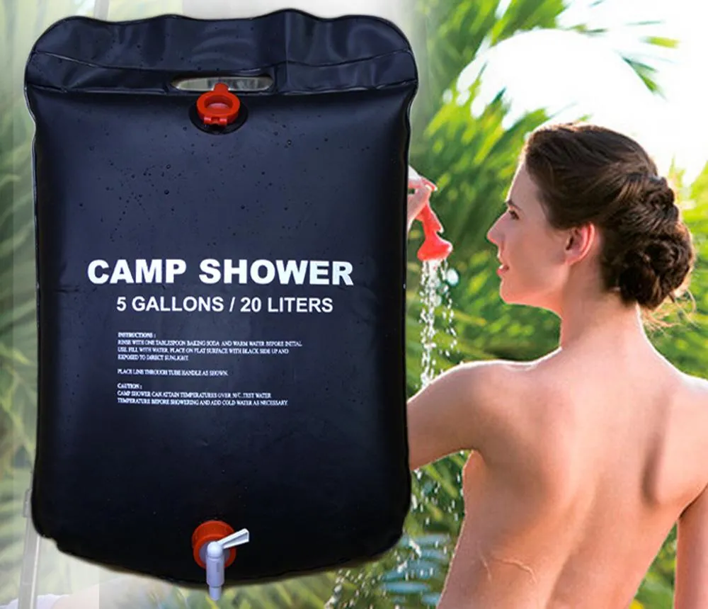 Outdoor Foldable Solar Energy Heated Camp Shower Bag