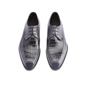 Painted Leather Combination Classic Men Derby Shoes