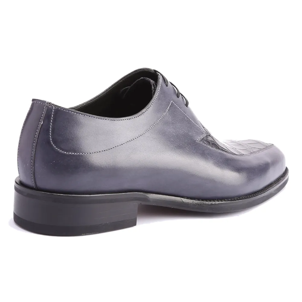 Painted Leather Combination Classic Men Derby Shoes