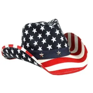 Patriotic Western American Cowboy Hat