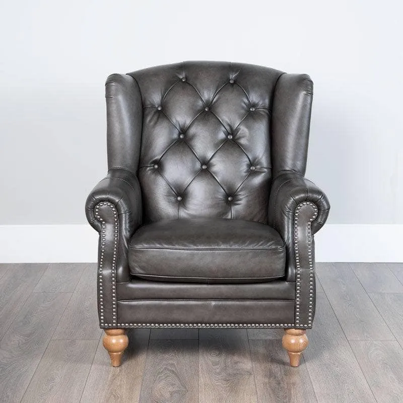 Piccadilly Vintage Leather Wing Chair