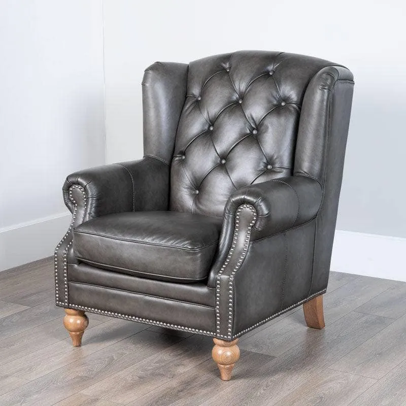 Piccadilly Vintage Leather Wing Chair