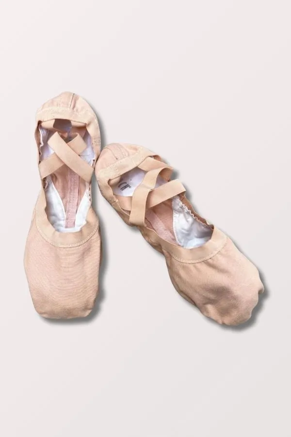 Pro Elastic Canvas Ballet Shoes - Pink