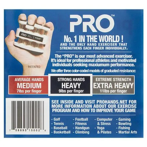 PRO HAND EXERCISER HEAVY TENSION BLACK