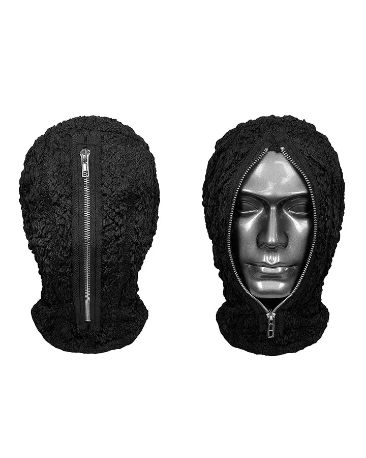 Punk Style Metal Studded Zipper Mask