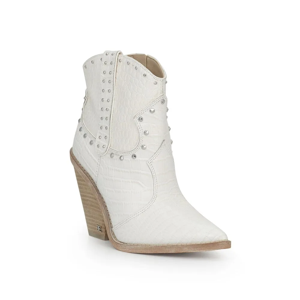 Sam Edelman - Iris Studded Western Boot in Bright White