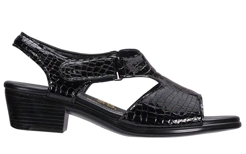 SAS Women's Suntimer Heel Sandal BLACK CROC