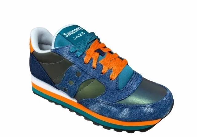 Saucony Original scarpa sneakers da donna Jazz Triple S60567-2 denim blu-arancio