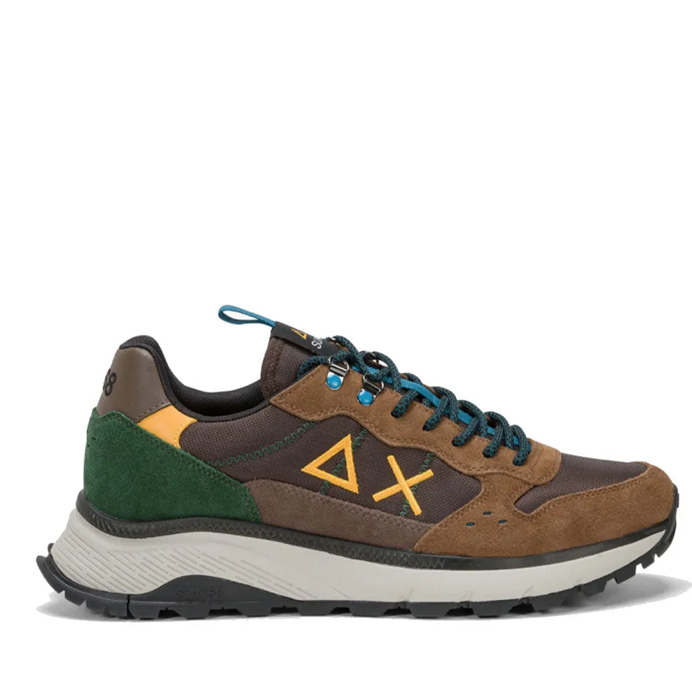 Scarpe Uomo Sun68 Sneakers Fire and Camping Colore Marrone - Z44128