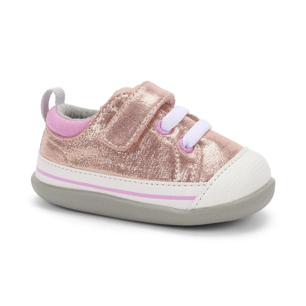 See Kai Run Stevie II First Walker Sneakers - Rose Shimmer