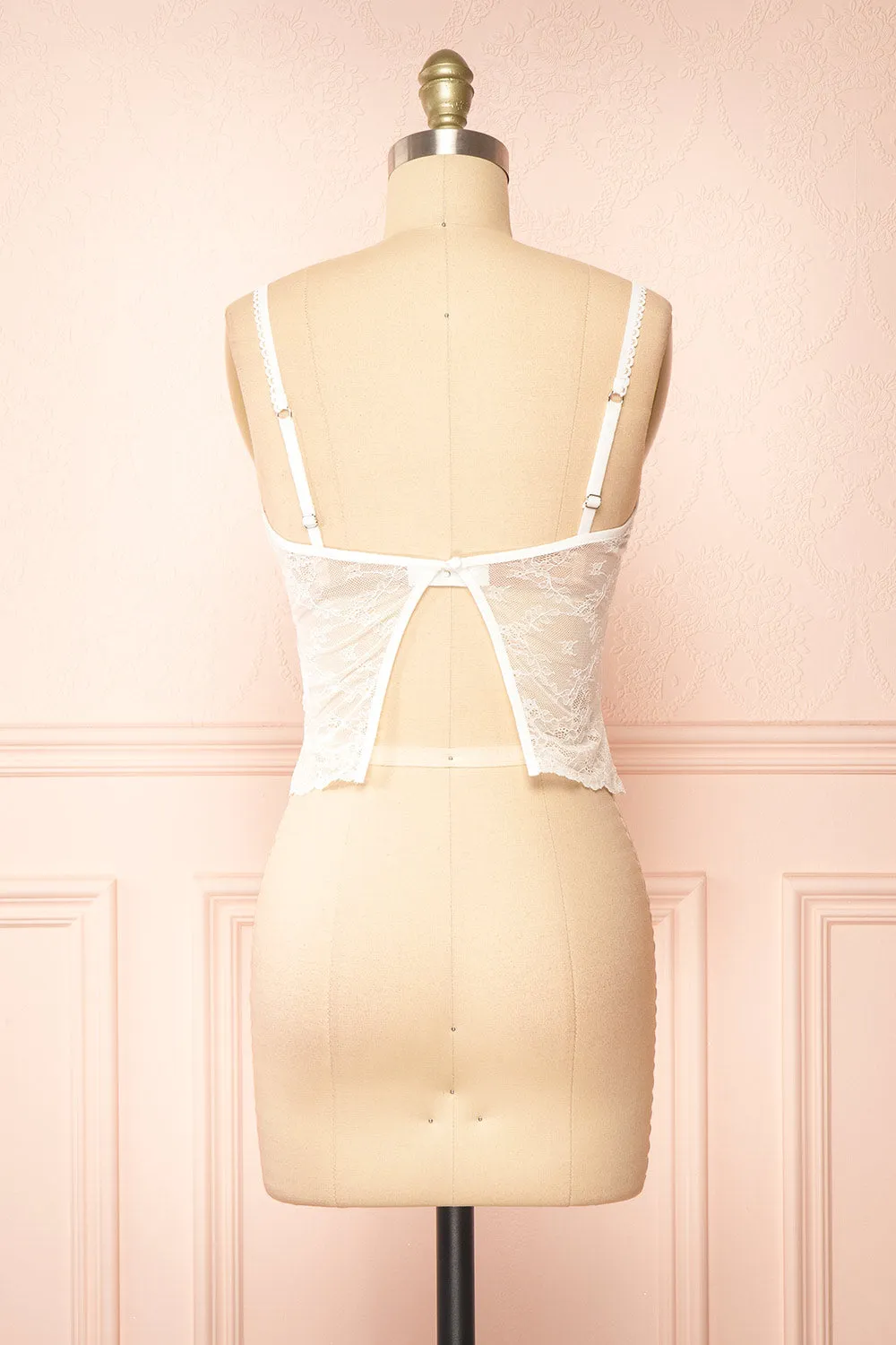 Sheila | White Lingerie Style Lace Top