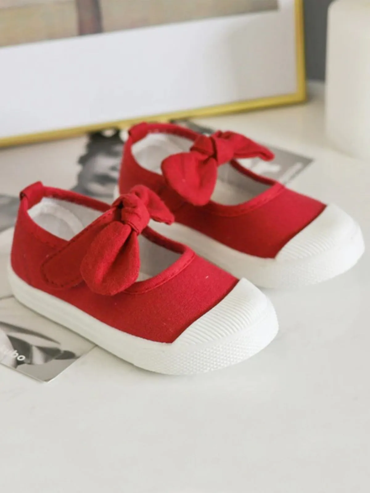 Simply Charming Plain Canvas Bowknot Sneakers by Liv and Mia