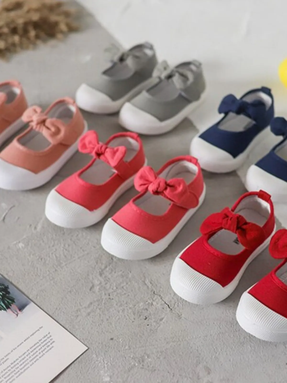 Simply Charming Plain Canvas Bowknot Sneakers by Liv and Mia