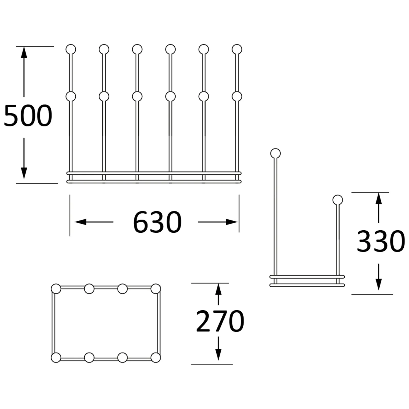 Six Pair Boot Rack