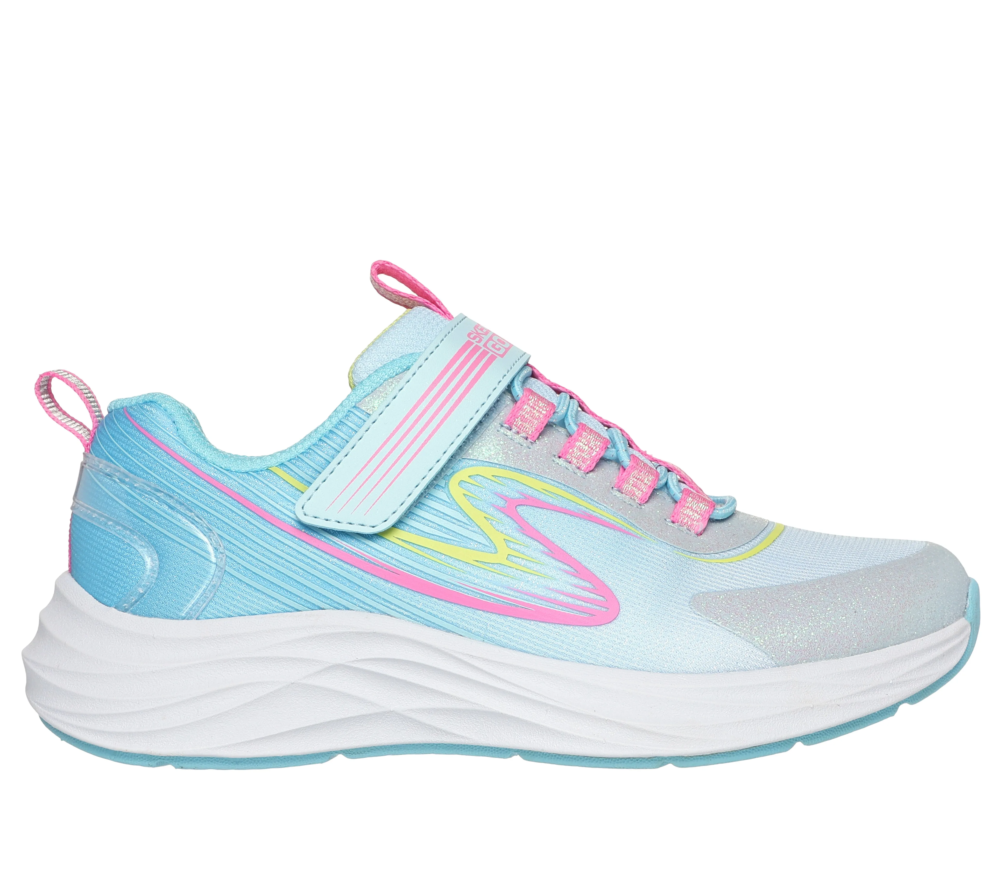 Skechers Go Run Accelerate Girls Light Blue Multi Trainer