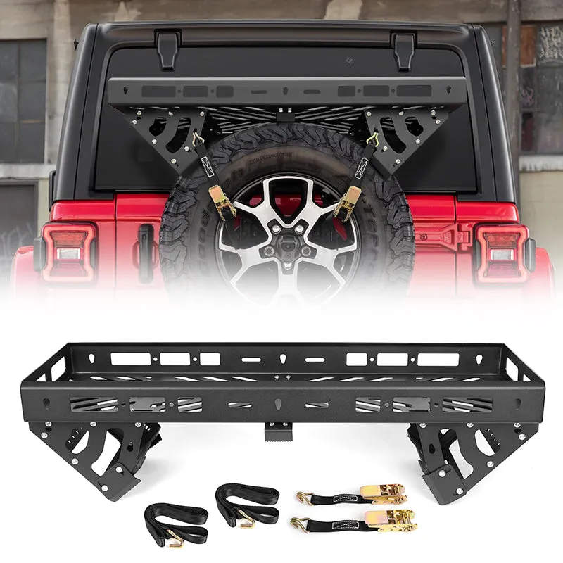 Spare Tire Cargo Storage Tray for Jeep Wrangler 30''-40'' Diameter