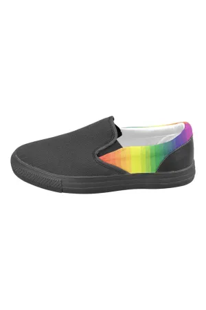 Spectral Bars Men's Slip-on Canvas Shoes (Model 019)