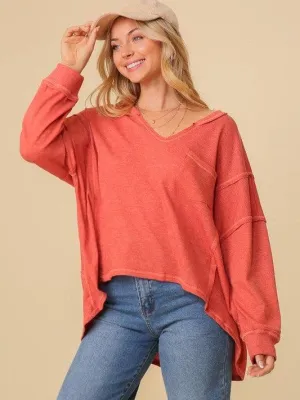 Spring Fling Oversized Thermal High Low Top