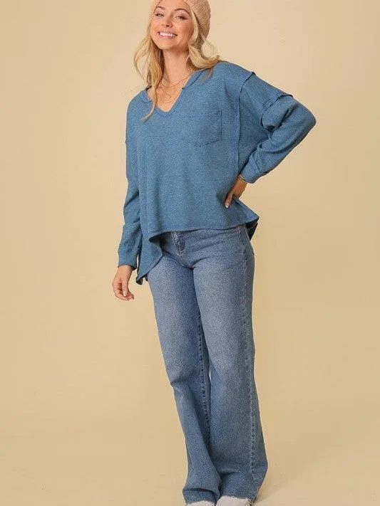 Spring Fling Oversized Thermal High Low Top