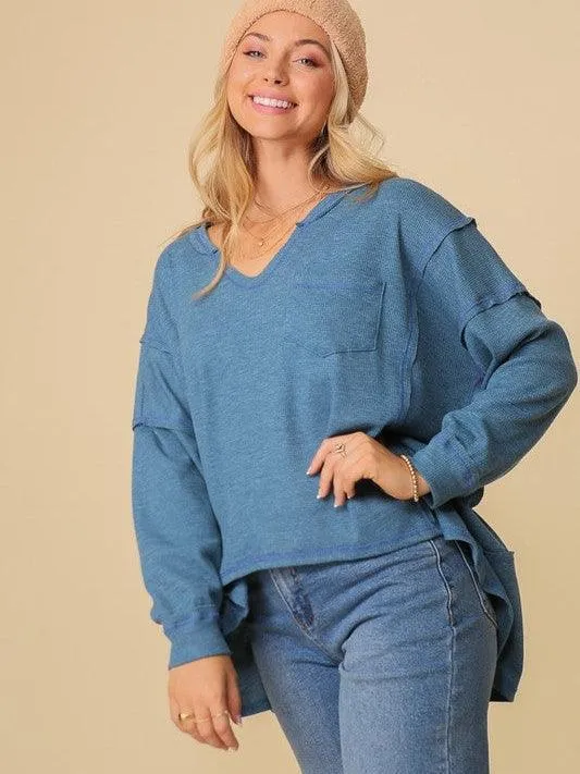 Spring Fling Oversized Thermal High Low Top