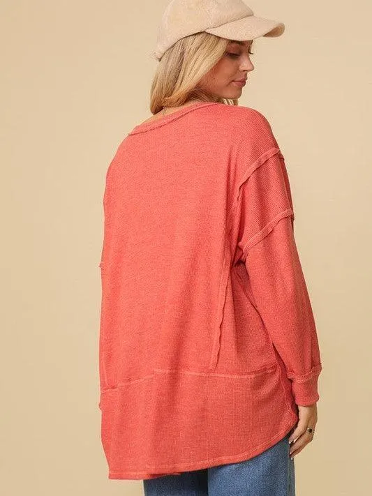 Spring Fling Oversized Thermal High Low Top