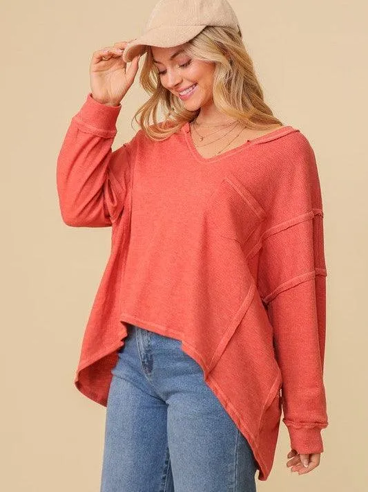 Spring Fling Oversized Thermal High Low Top