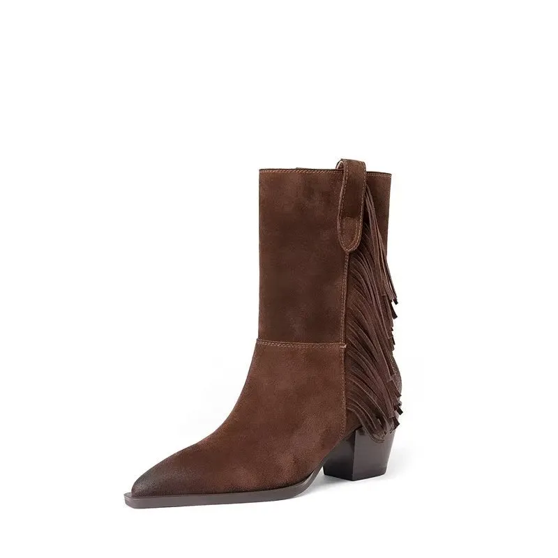 SuedeLux Autumn Chic Ankle Boots