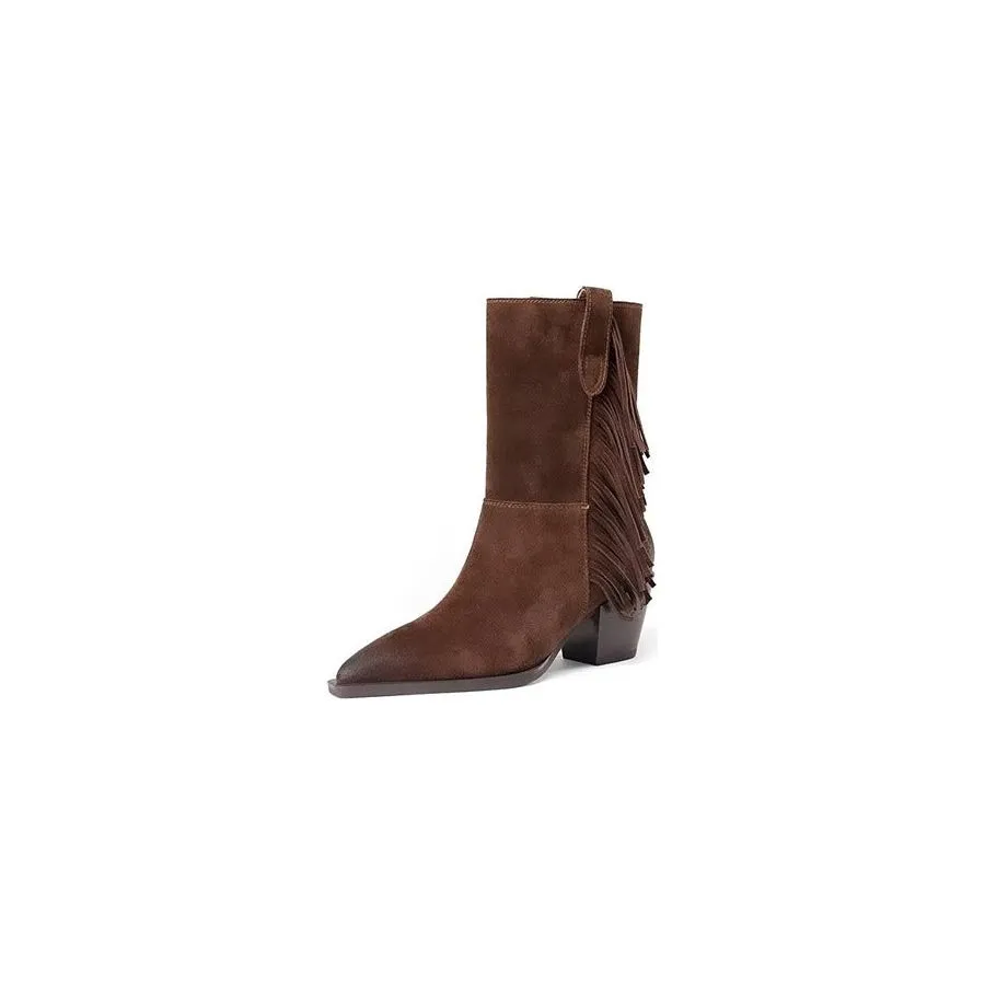 SuedeLux Autumn Chic Ankle Boots